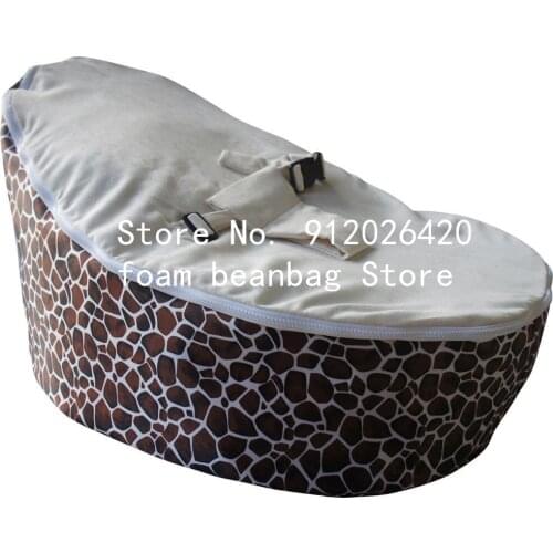 Custom Made giraffe Designs Baby Bean Bag Chair Lounger Sleeping Bed-Nursery Portable Seat Baby Beanbag Chair without Fillings