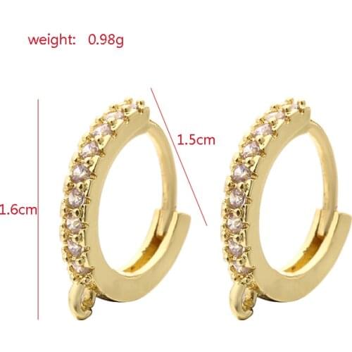 Charm Zircon crystal earrings accessories for womens jewelry making tassel DIY earring copper handmade material