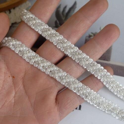 Hand-stitched wool beaded lace DIY clothing jacket neckline decorative lace accessories 1cm wide