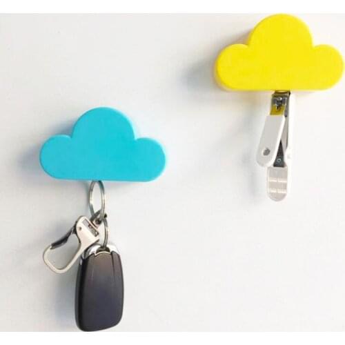 Magnetic Hooks Creative Cloud Shape Magnets Wall-Mounted Key Holder Keys Securely Magnetic Hooks Home Storage Holder Hooks