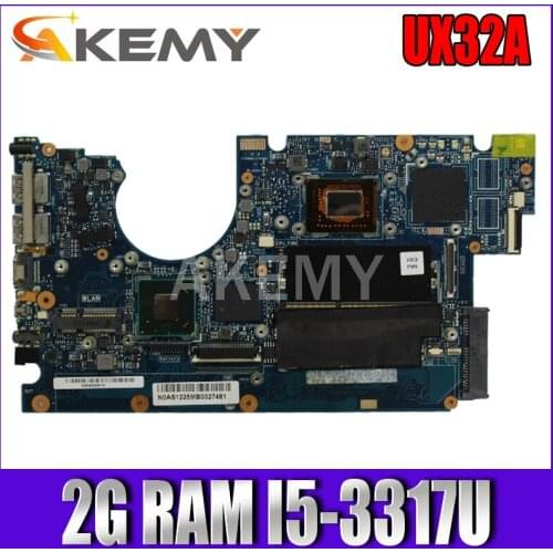 SAMXINNO For ASUS UX32A Laotop Mainboard UX32VD UX32V UX32A 90R-NYOMB1500Y Motherboard with 2G RAM I5-3317U