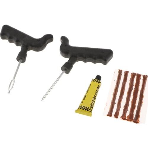 MOTORBIKE CAR VAN TUBELESS TYRE PUNCTURE REPAIR KIT TIRE TOOL PLUG EMERGENCY