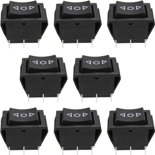 Set Of 8 Mini Rocker Switches 6 Pin 250V 10A 125V 15A On/Off Rocker Switch Toggle Black