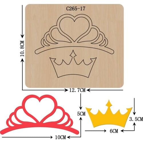 New Crown, card Wooden die Scrapbooking C-265-17 Cutting Dies