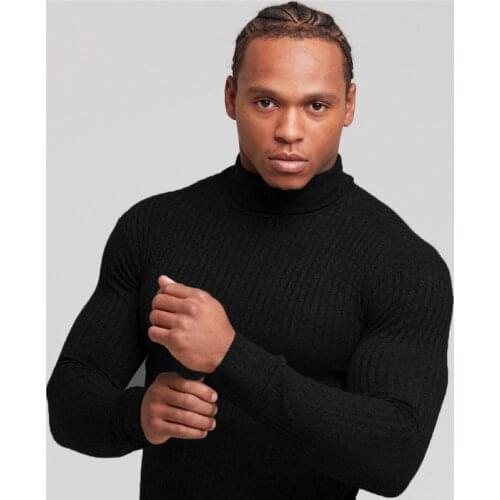 New Fashion Turtleneck Sweater Men Brand Clothing Mens Sweaters Casual Autumn Wool Pullover Men O-Neck Pull Homme Oversized