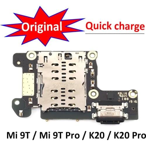 Original For Xiaomi Mi 9T K20 Redmi 9T K20 Pro USB Charging Port Dock Connector With Mic Flex Cable