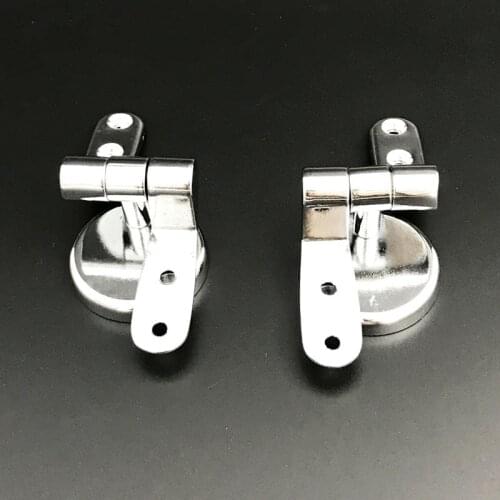 Bathroom Chromed Zinc Alloy Toilet Lid Hinge With Screws Gasket Home Hotel Toilet Accessories Toilet Seat Connect Components