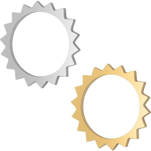5pcs/lot 100% Stainless Steel Hollow Sun Connector Charm Pendant Wholesale Steel and Gold Filled Jewelry Pendants