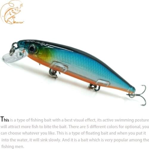 Thritop Minnow Lure New Fishing Bait 13g 110mm TP080 Artificial Hard Lure Slowly Sinking Carp Fishing Tackle Tools