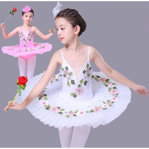 Professional children adult ballet skirt performance clothes practice dance clothes little swan tutu skirt sequined fluffy skirt