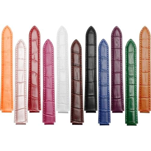 14x818x11 22x14mm Genuine Leather Strap Black Red Wristband Suitable For BALLON BLEU DE Series Men And Women Watches Accessories