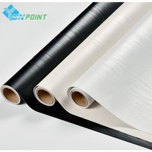 Self-Adhesive Wood Wallpaper White PVC Waterproof Decorative Film Kitchen Cabinet Bedroom Wardrobe Furniture Renovation Stickers
