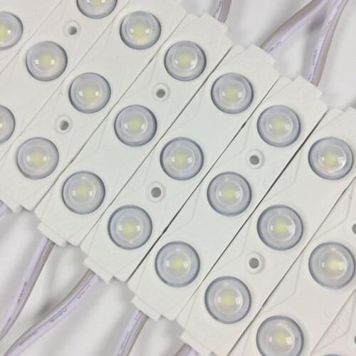 500pcs/lot Super Bright 1.8W SMD2835 3LED Injection Led Module Light with lens 160 degree Waterproof LED Store Front Window Sign