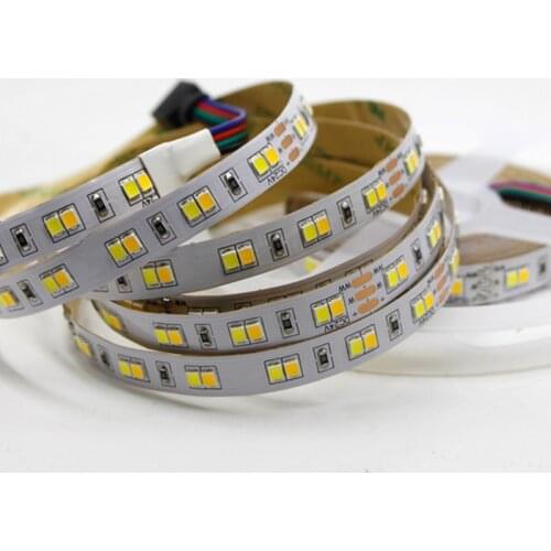CRI > 90+ Ra 5m 10metrs/reel Constant Current &CCT Color Temperature Adjustable & Dimmable CW+WW DC24V 2835 120led/m led strip