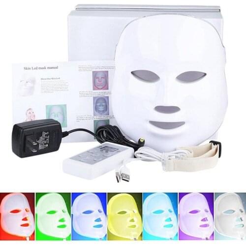 LED Mask For Face Neck EMS Micro-current Anti Wrinkle Acne Removal Skin Rejuvenation Electric Facial Beauty Machine