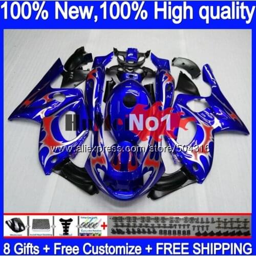 YZF 600R For YAMAHA Thundercat YZF-600R Blue&flames 39MC.22 YZF600R 2002 2003 2004 2005 2006 2007 96 02 03 04 05 06 07 Fairing