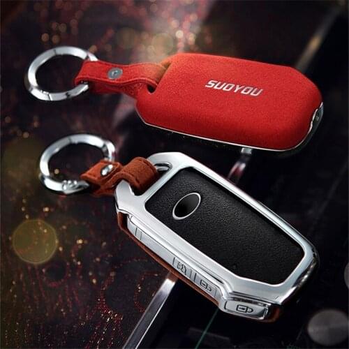 Suede Leather Zinc alloy Car Key Protection case For Kia KX3/KX5/K3S/RIO/Ceed/Cerato/Optima/K5/Sportage/Sorento Car Styling L72