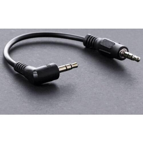 10cm Auto Car Right Angle Male To Male 3.5mm Aux Jack Speaker Audio CableAdapter