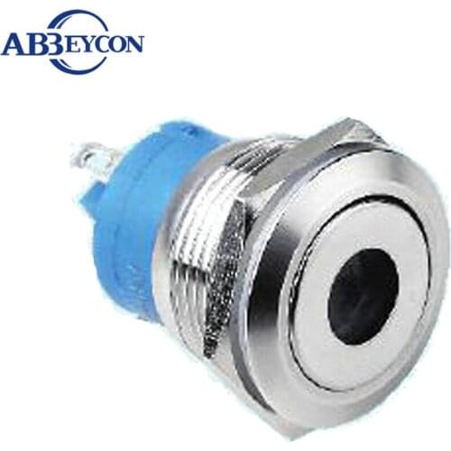 19mm latching 12V dot led illuminated light self-locking anti-vandal push button switch 1NO waterproof switch normally open
