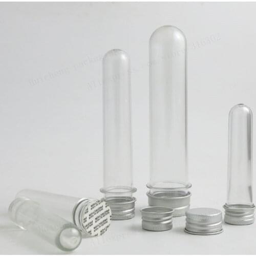 30 x 30ml 40ml 100ml Pet Tube with Aluminum Cap 1oz Clear Plastic Tube Transparent Display Containeer Candy Case
