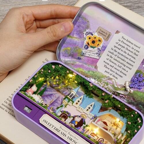 3D Wood Theatre Dollhouse Craft Creative Castle Dolls House Puzzles Kit Toys