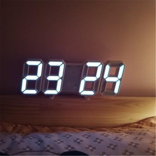 3D LED Wall Clock Modern Design Digital Table Clock Alarm Night Light Display Tabletop Clock Watch For Home Living Room Decor
