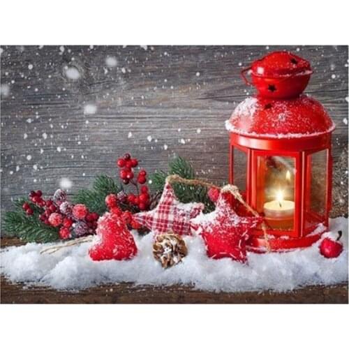 5D diamond painting Christmas and New Year gift + full-circle diamond homepage picture