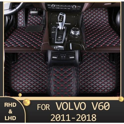 MIDOON Car floor mats for VOLVO V60 2011 2012 2013 2014 2015 2016 2017 2018 Custom auto foot Pads automobile carpet cover
