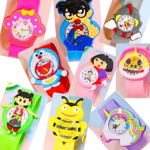 Cartoon Doraemon Jingle Cat Kids Watches for Girls Boys Clock Children Watch Pink Dress Baby Bracelet Wristwatches Montre Enfant
