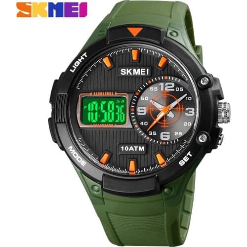 SKMEI Military Sports Watches Men Quartz Analog LED Digital Clock Man Waterproof Dual Display Wristwatches Relogio Masculino