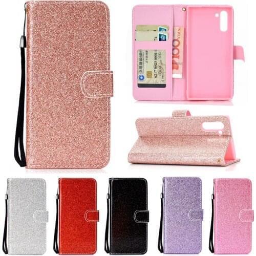 Case For Samsung Galaxy S9 S10 Plus S10e Note 10 Plus 5G A6 Plus A8 2018 J4 J6 J8 Cover Flip Bling Glitter leather wallet case
