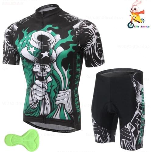 MAVIC 2021 Kids Cycling Jersey Set Boy Short Sleeve Summer Cycling Clothing MTB Ropa Ciclismo Child Balance Car Wear Sports Suit