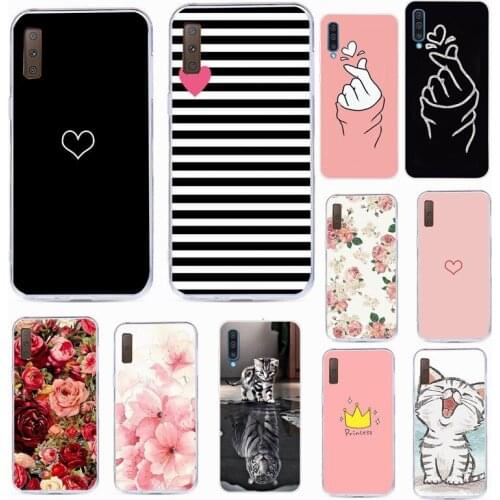For Funda Samsung Galaxy A7 2018 Phone Case Silicon Case For Capa Samsung Galaxy A7 J4 J6 J8 2018 S9 Plus S8 Plus S7 Edge Cute