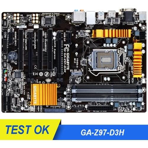 For Gigabyte GA-Z97-D3H Motherboard Socket LGA 1150 DDR3 Z97-D3H Core i7/i5/i3 USB3.0 SATA3.0 Original Used Desktop Mainboard