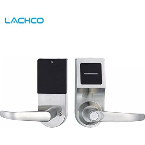 LACHCO Electronic Door Lock Smart RFID Card Lock For Home Hotel Apartment Office Zinc Alloy Single Latch L16086card