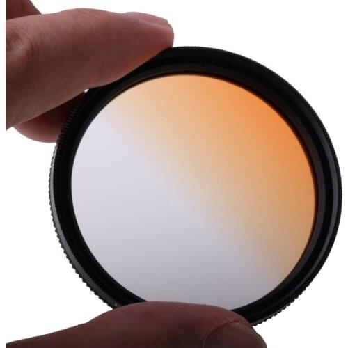 Camera Filter 49mm Gradual Orange color lens Filter for Nikon D3100 D3200 D5100 SLR Camera lens