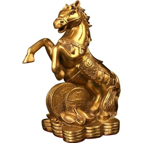 Chinese zodiac brass ornaments, rat ox tiger rabbit dragon snake horse sheep monkey chicken dog pig home Feng Shui ornaments