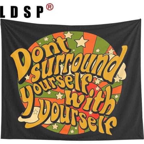 LDSP Retro 80s Cartoon Psychedelic Tapestry Wall Hanging Covering Rugs Background Cloth Beach Mat Blanket Art Bedroom Home Decor