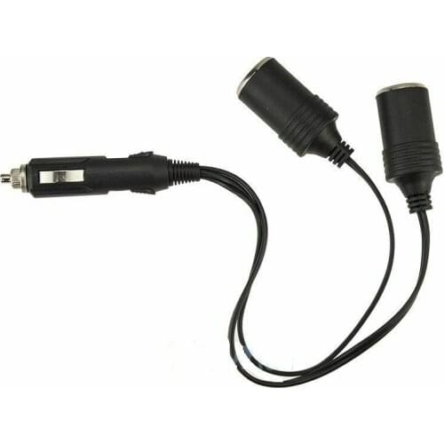 Mayitr Car Dual Port Cigarette Lighter Splitter Female Socket 12V Car Cigarette Lighter Splitter Cable Dual Socket Charger Power