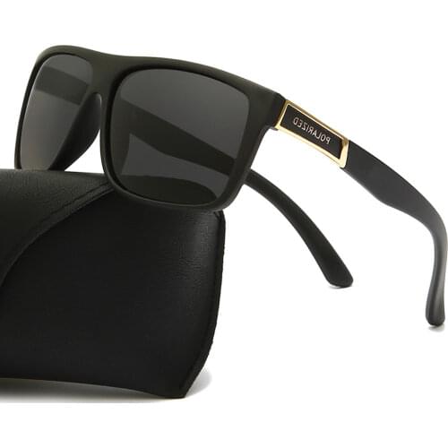 Brand Design Polarized Sunglasses Classic Men Vintage Square Driving Sun Glasses UV400 Sunglass Shades Eyewear Oculos de sol