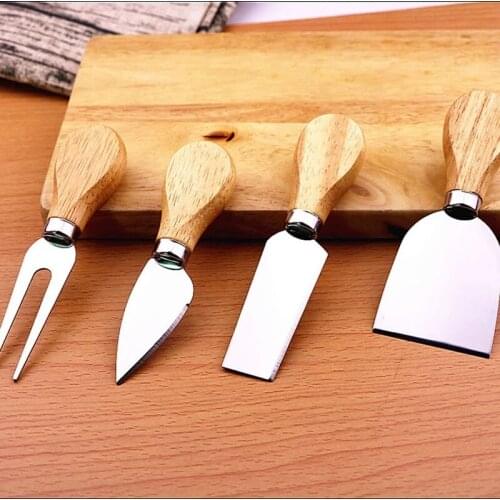 Wood Handle sets bamboo Cheese Cutter Knife slicer Kit Kitchen cheedse cutter Useful Cooking Tools CF-244