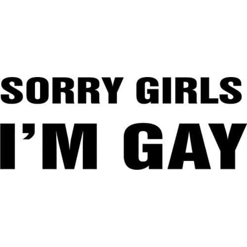 PLAY COOL Funny Sorry Girls I'm Gay Car Sticker Automobiles Motorcycles Exterior Accessories Vinyl Decals for Bmw Audi Ford Lada