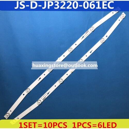 New 10 PCS/lot 6LED(6V) LED Backlight strip for JS-D-JP3220-061EC E32F2000 AKTV3222 ST3151A05-8 V320BJ7-PE1 AKTV3216 ST3151A04-8