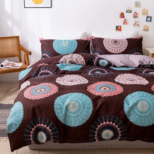 Simple Style Comforter Bedding Set Kaleidoscope Lattice Leopard Duvet Cover Set Twin Queen Bedclothes Bed Linen Set for Adults