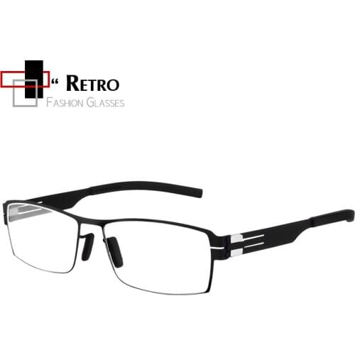 New Germany Brand Mens Glasses Frame Handmade No Screw Business Optical Prescription Eyeglasses Men Spectacle oculos de grau