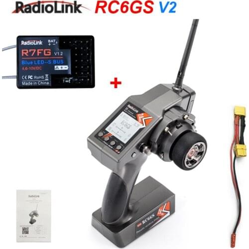 Original RadioLink RC6GS V2 R7FG R6FG R6F 6 Channels 6CH Dual Mix Programmable 600M 400M Ground Distance Gyro Integrated