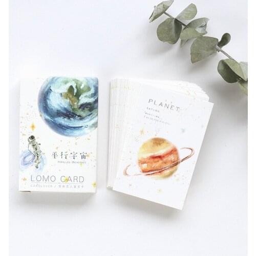 28 sheets/Set Creative Parallel Universe Mini Lomo Postcard /Greeting Card/Birthday Letter Envelope Gift Card Message Card