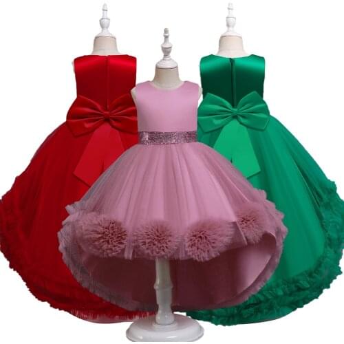 Girl Dress Kids Elegant Flower Evening Gown Princess Dresses Child Wedding Clothes Baby 2 3 4 5 6 7 8 9 10 Year Children Clothes