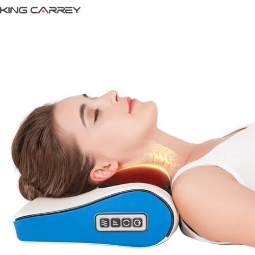 Massage Pillow Infrared Heating Neck Massager Multifunctional Kneading Body Electric Massage Pillow Head Cervical Relax