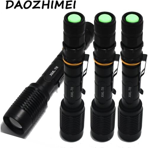 1/2/3 pcs Portable mini 5000LM XML-T6 Led Flashlight ZOOM Torch Waterproof bicycle lamp Fishing light Camping lantern Torches